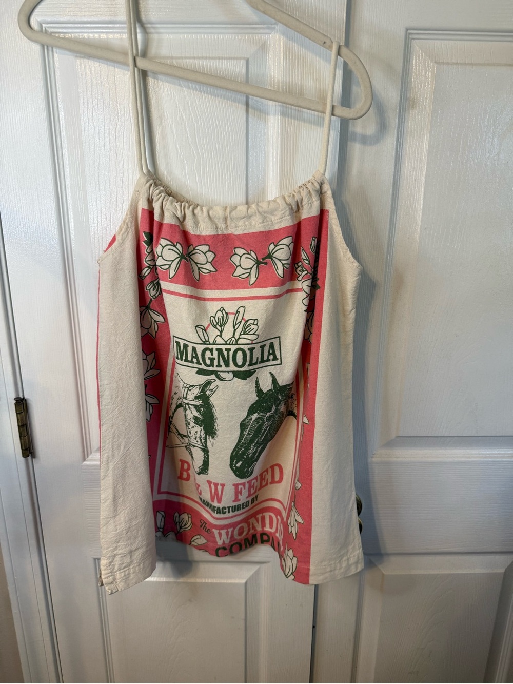 Magnolia Horse Cream & Pink Graphic Camisole with Print